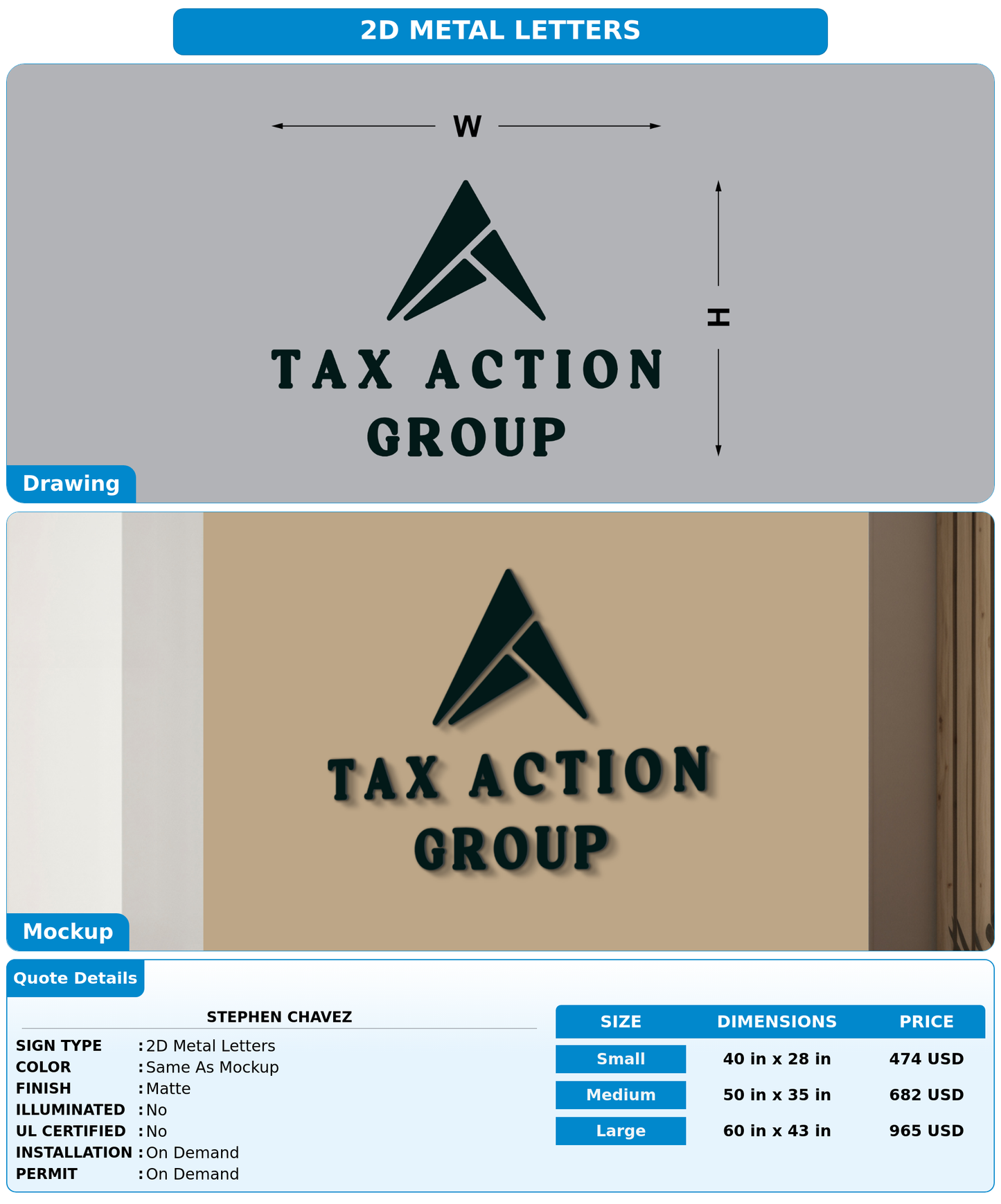 CUSTOM MOCKUP SIGN FOR Stephen Chavez