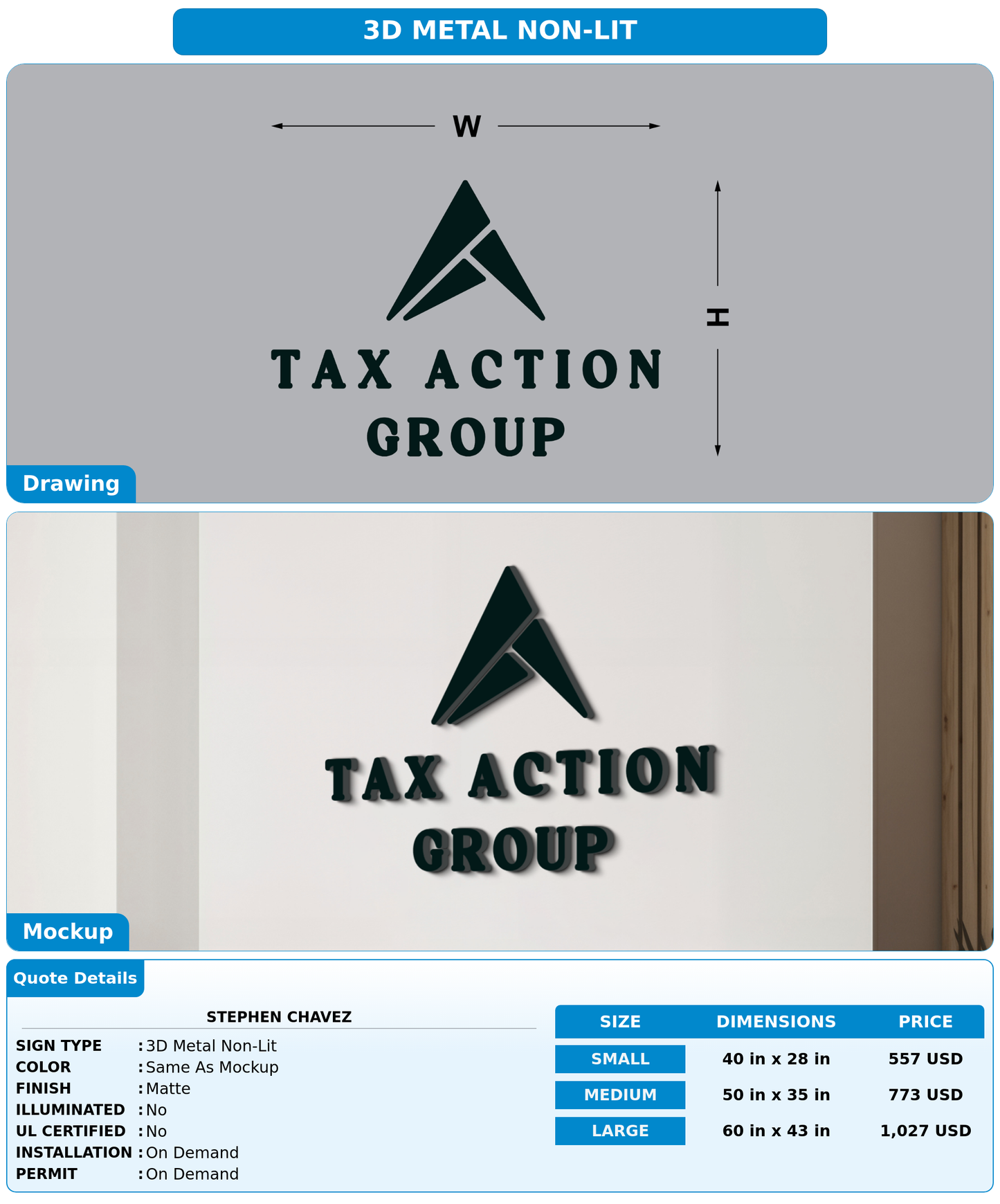 CUSTOM MOCKUP SIGN FOR Stephen Chavez