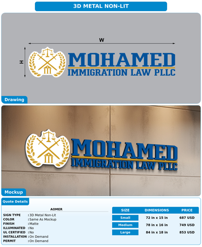 CUSTOM MOCKUP SIGN FOR Aomer