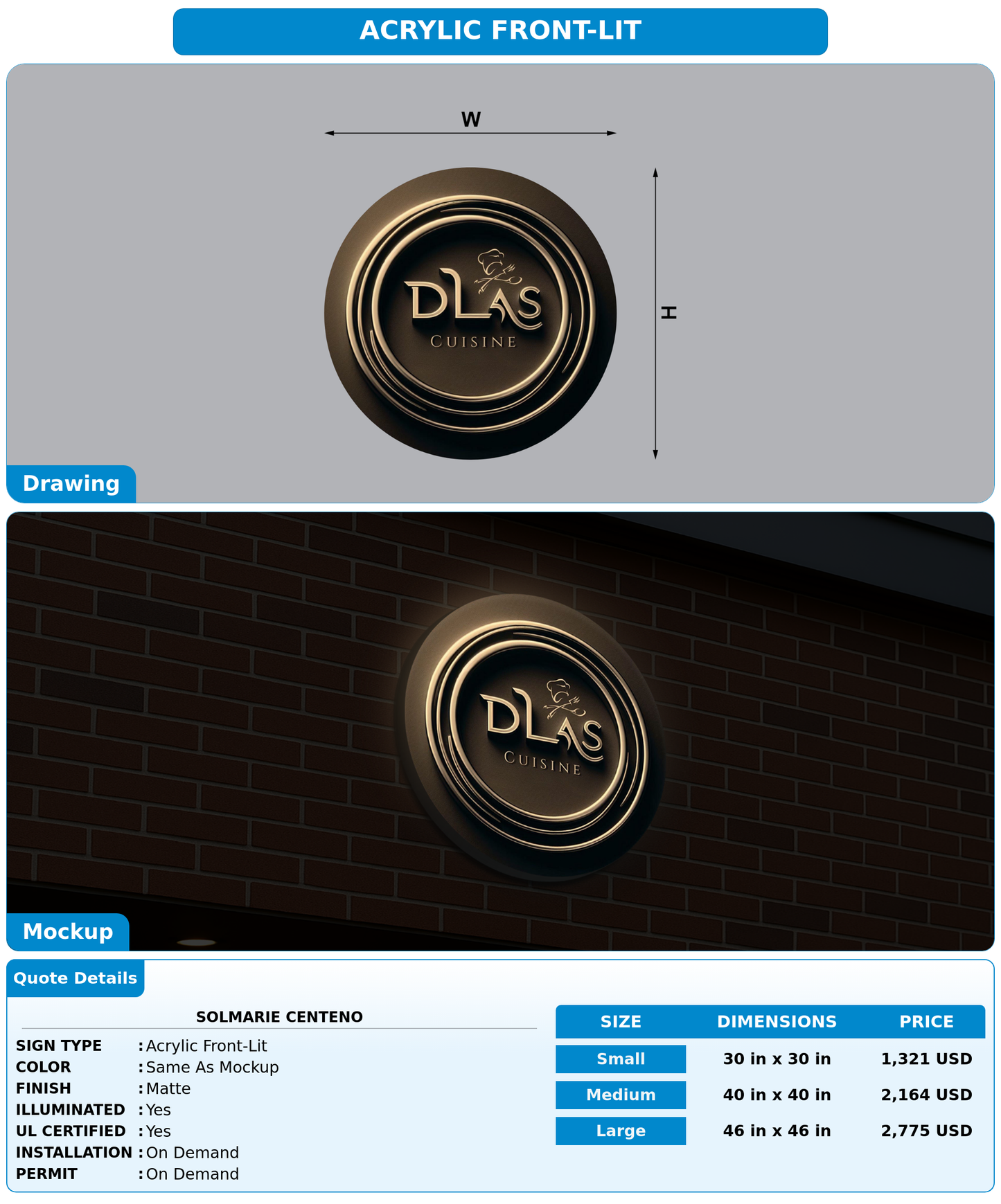 CUSTOM MOCKUP SIGN FOR Solmarie centeno