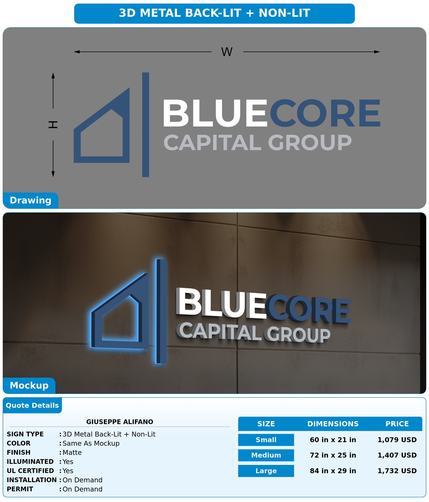 CUSTOM MOCKUP SIGN FOR Giuseppe Alifano