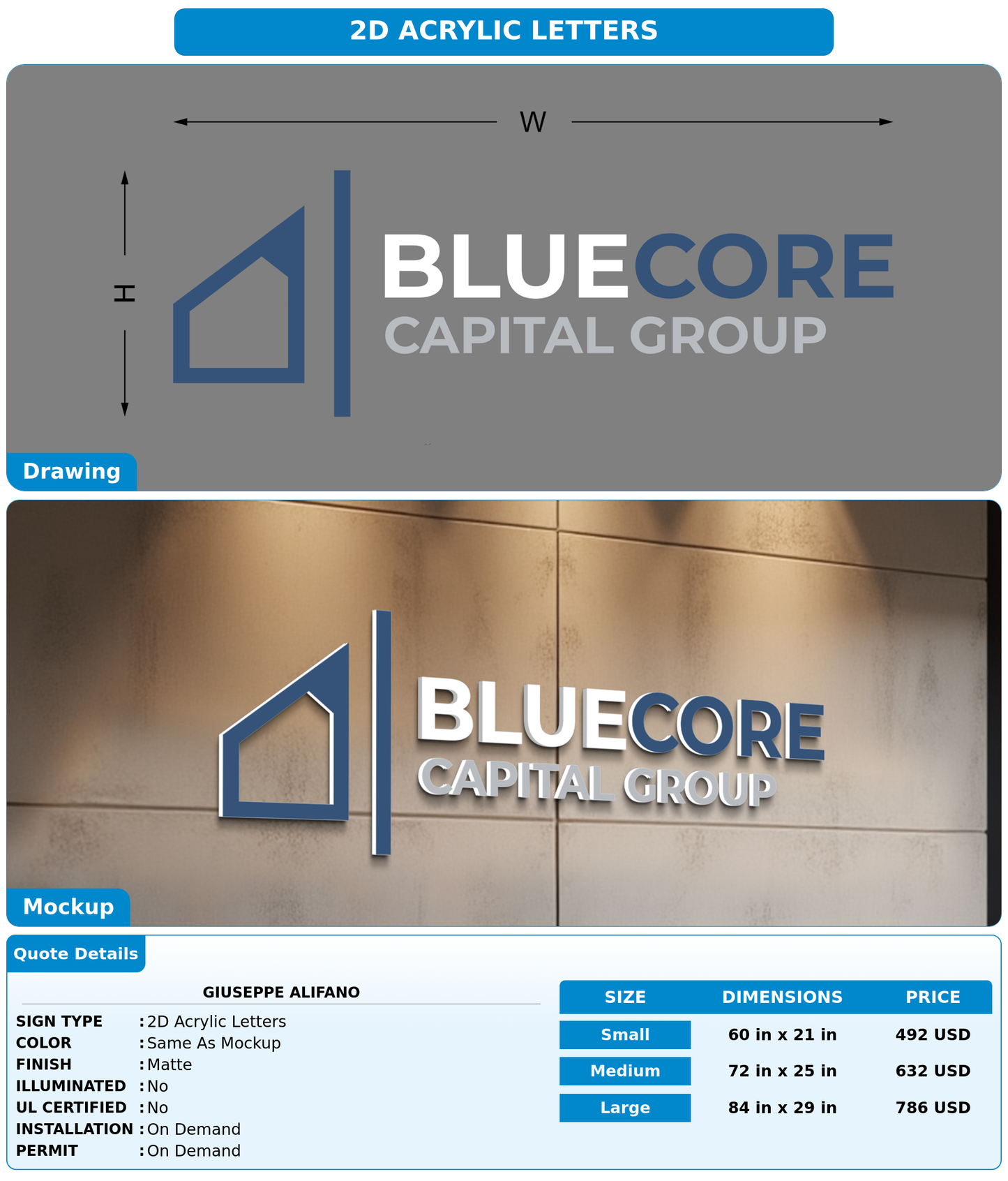 CUSTOM MOCKUP SIGN FOR Giuseppe Alifano