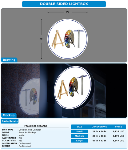 CUSTOM MOCKUP SIGN FOR FRANCISCO SEGARRA