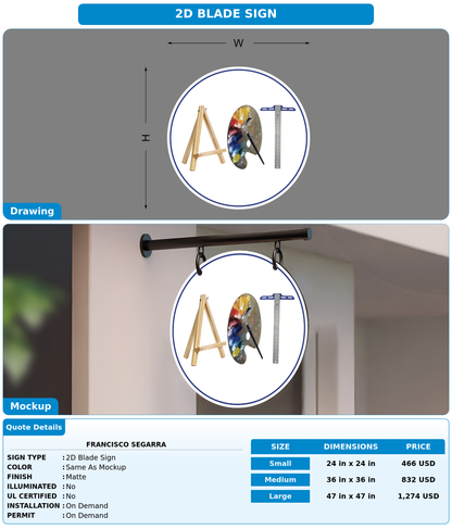 CUSTOM MOCKUP SIGN FOR FRANCISCO SEGARRA