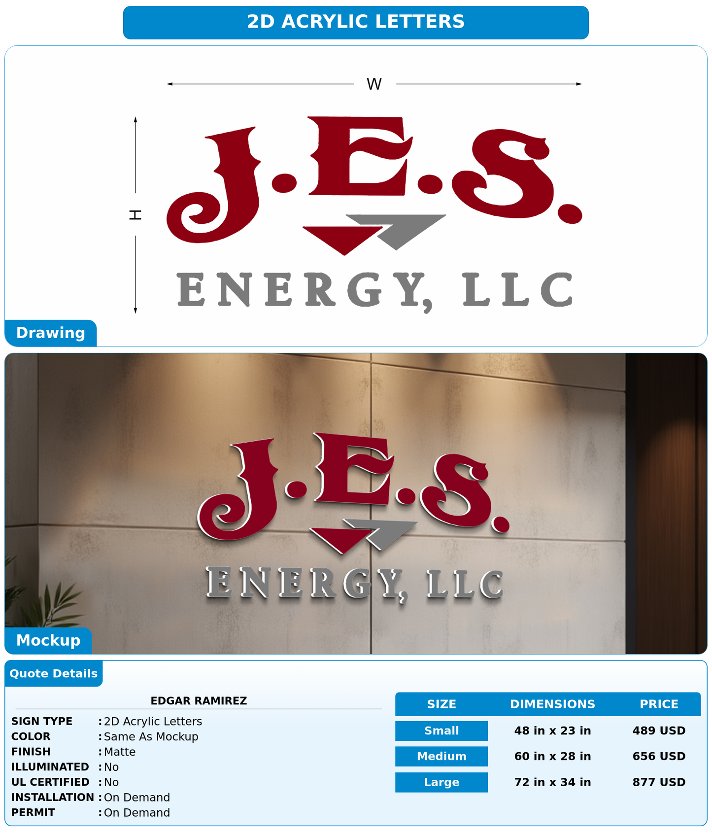 CUSTOM MOCKUP SIGN FOR EDGAR RAMIREZ