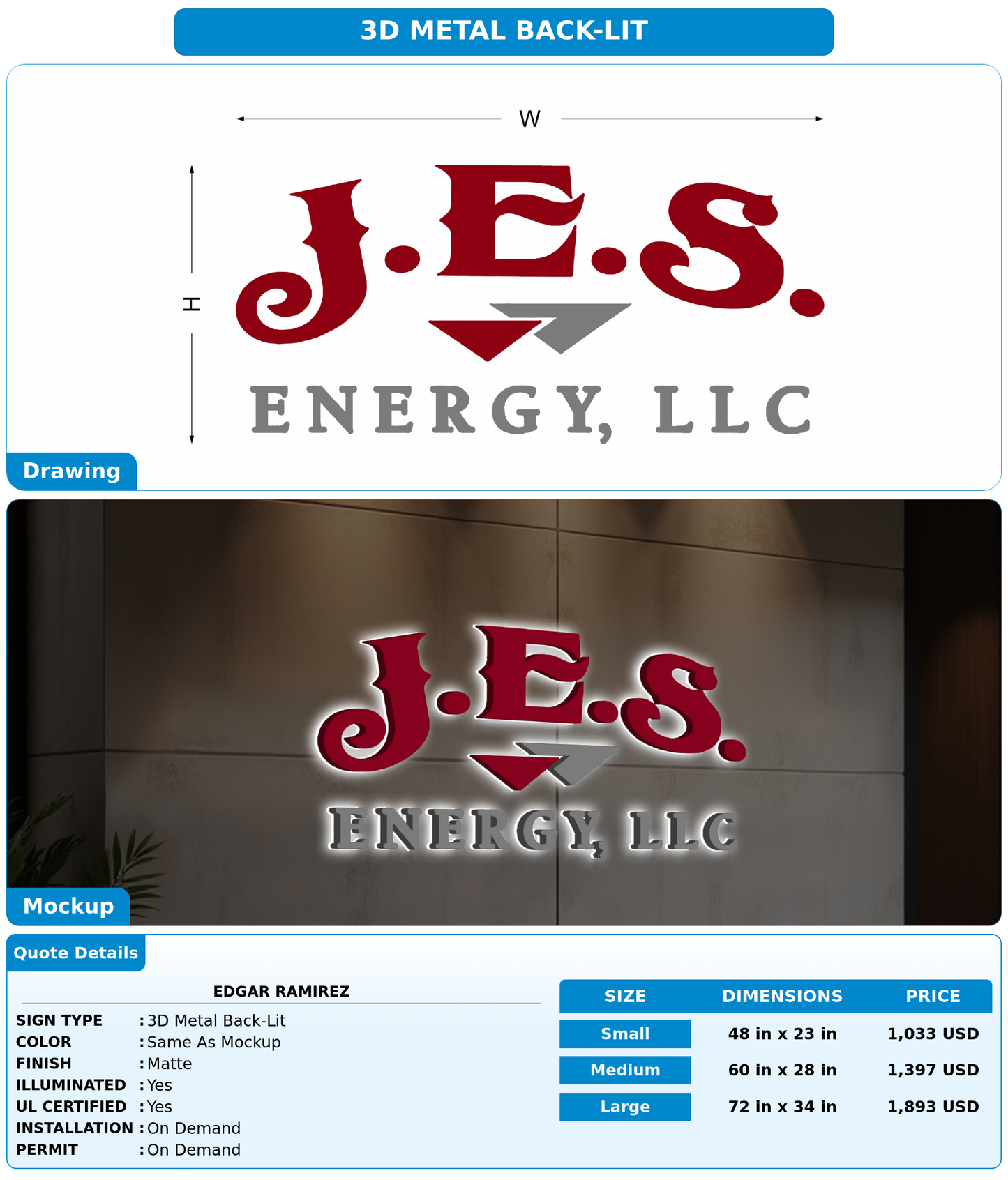 CUSTOM MOCKUP SIGN FOR EDGAR RAMIREZ