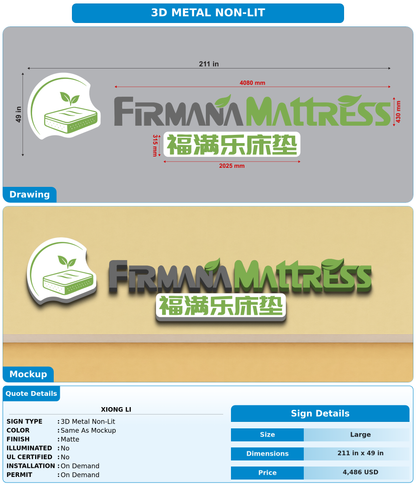 CUSTOM MOCKUP SIGN FOR xiong li