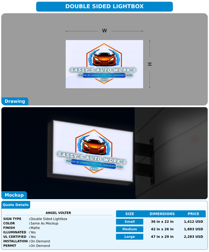 CUSTOM MOCKUP SIGN FOR Angel Volter