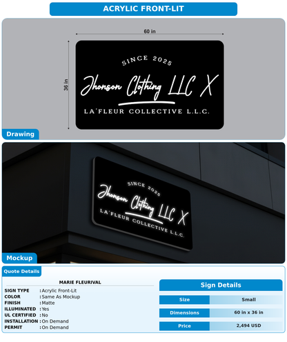 CUSTOM MOCKUP SIGN FOR Marie Fleurival