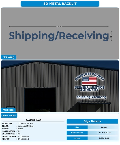CUSTOM MOCKUP SIGN FOR Danielle Hays