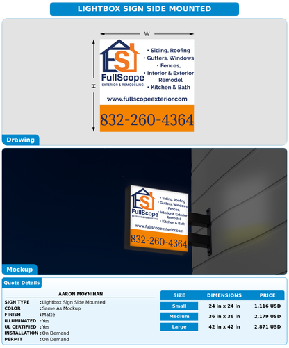 CUSTOM MOCKUP SIGN FOR Aaron Moynihan