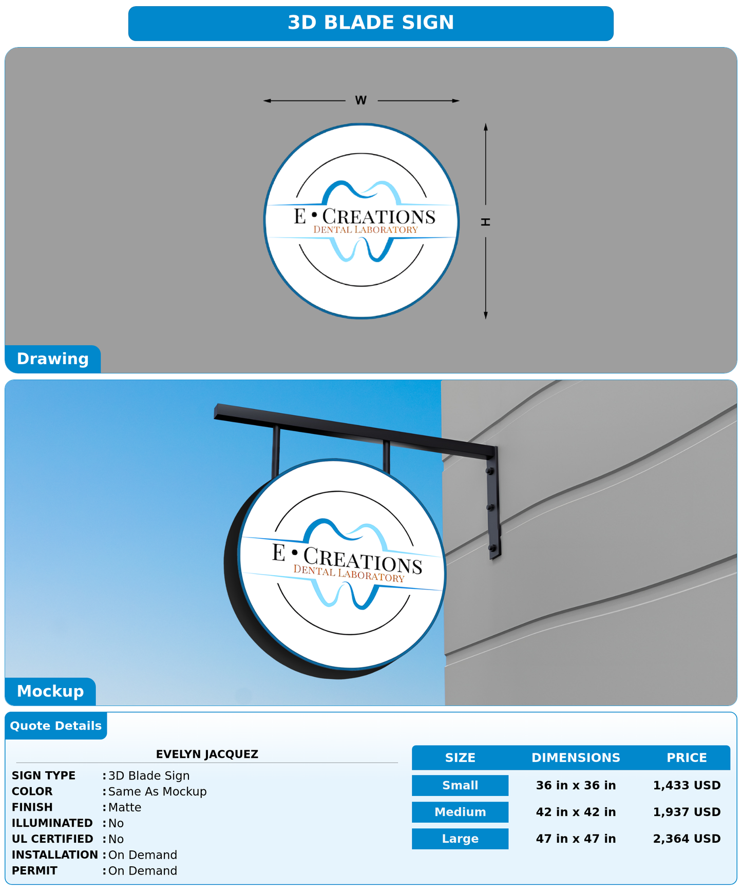 CUSTOM MOCKUP SIGN FOR Evelyn Jacquez