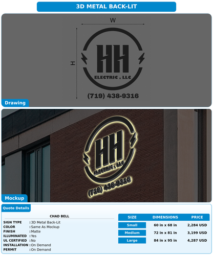 CUSTOM MOCKUP SIGN FOR Chad Bell