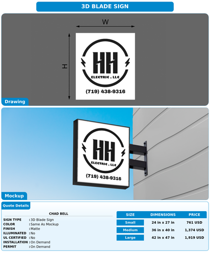 CUSTOM MOCKUP SIGN FOR Chad Bell