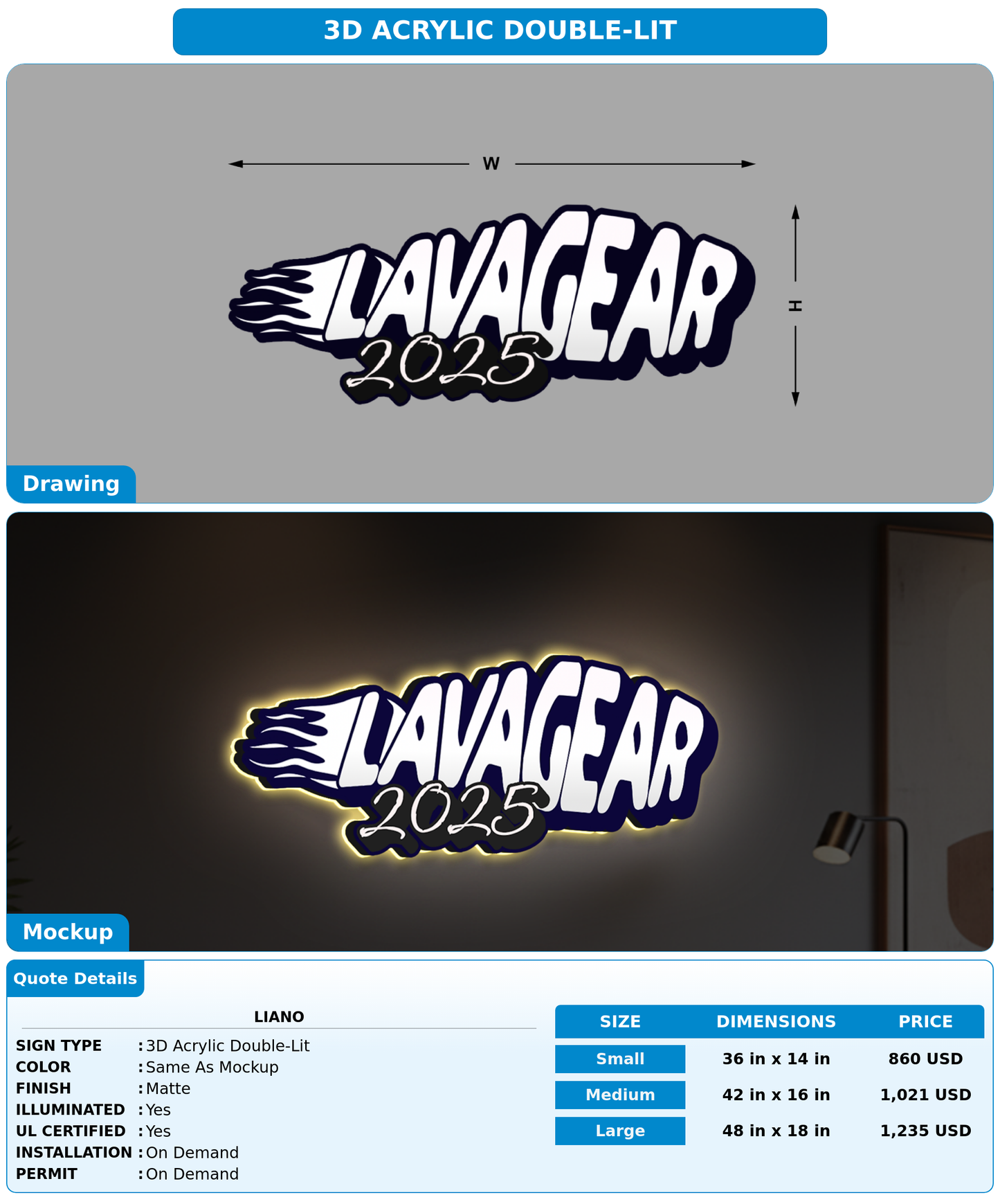 CUSTOM MOCKUP SIGN FOR Liano