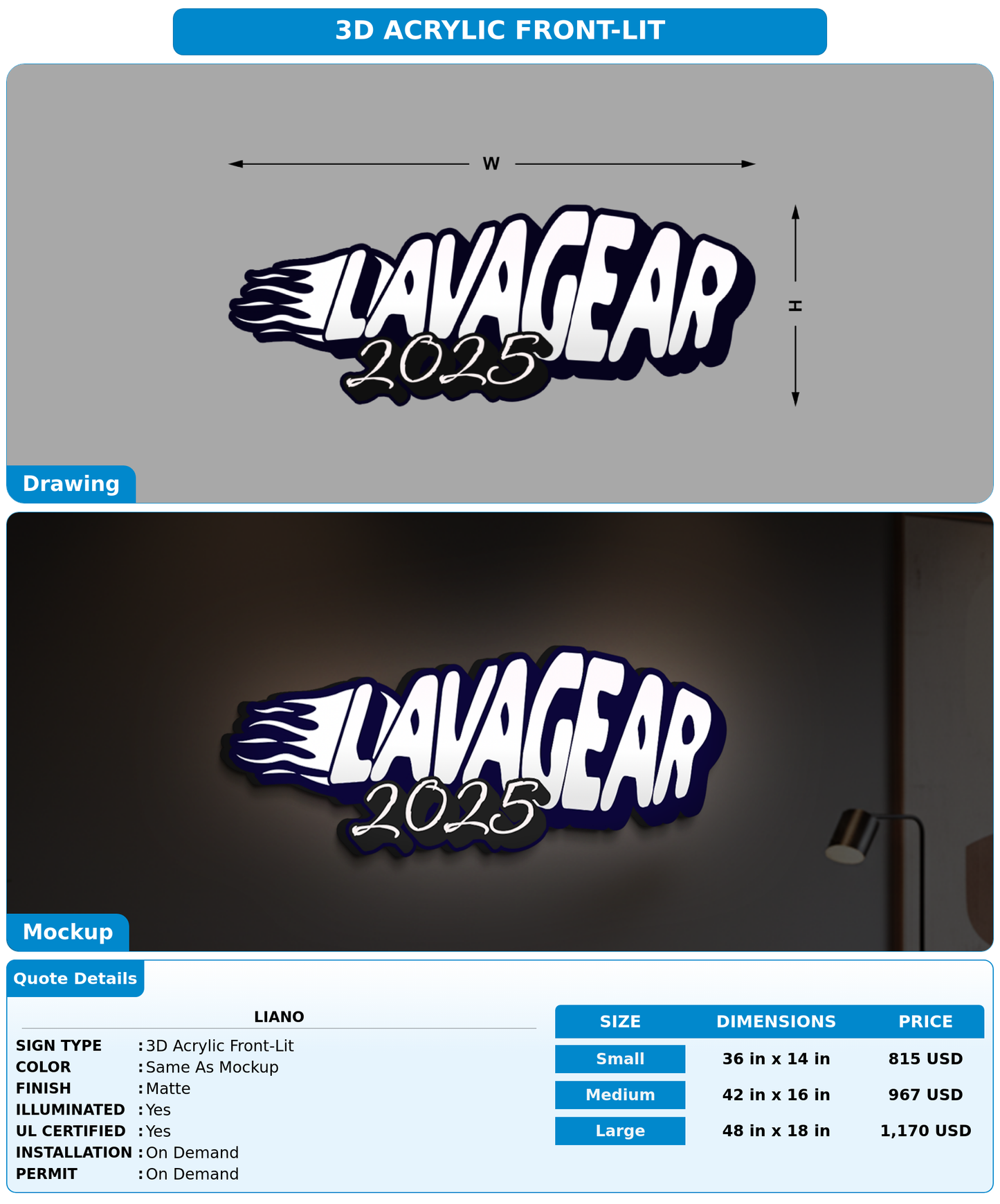 CUSTOM MOCKUP SIGN FOR Liano