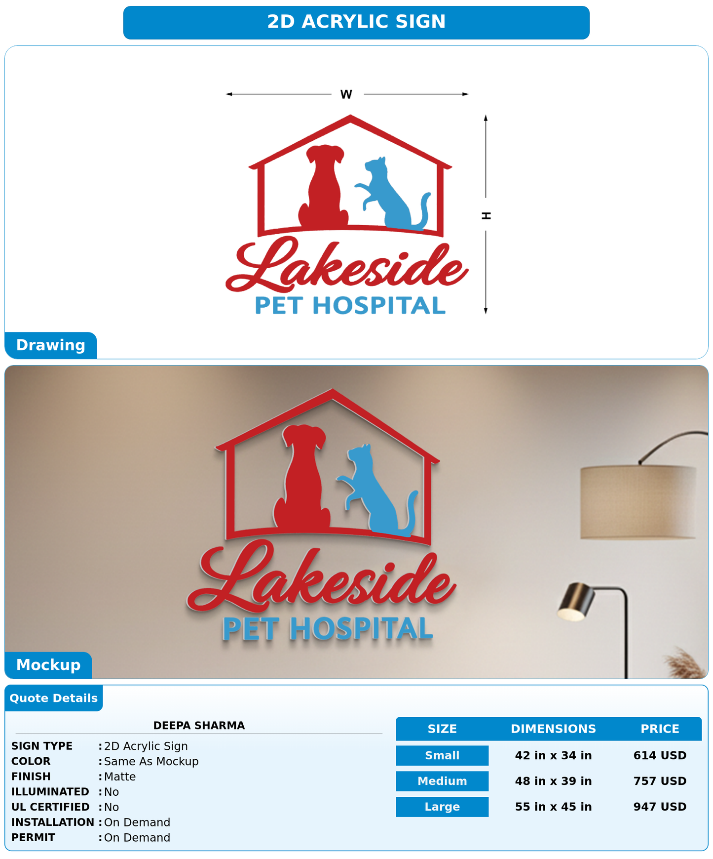 CUSTOM MOCKUP SIGN FOR Deepa Sharma