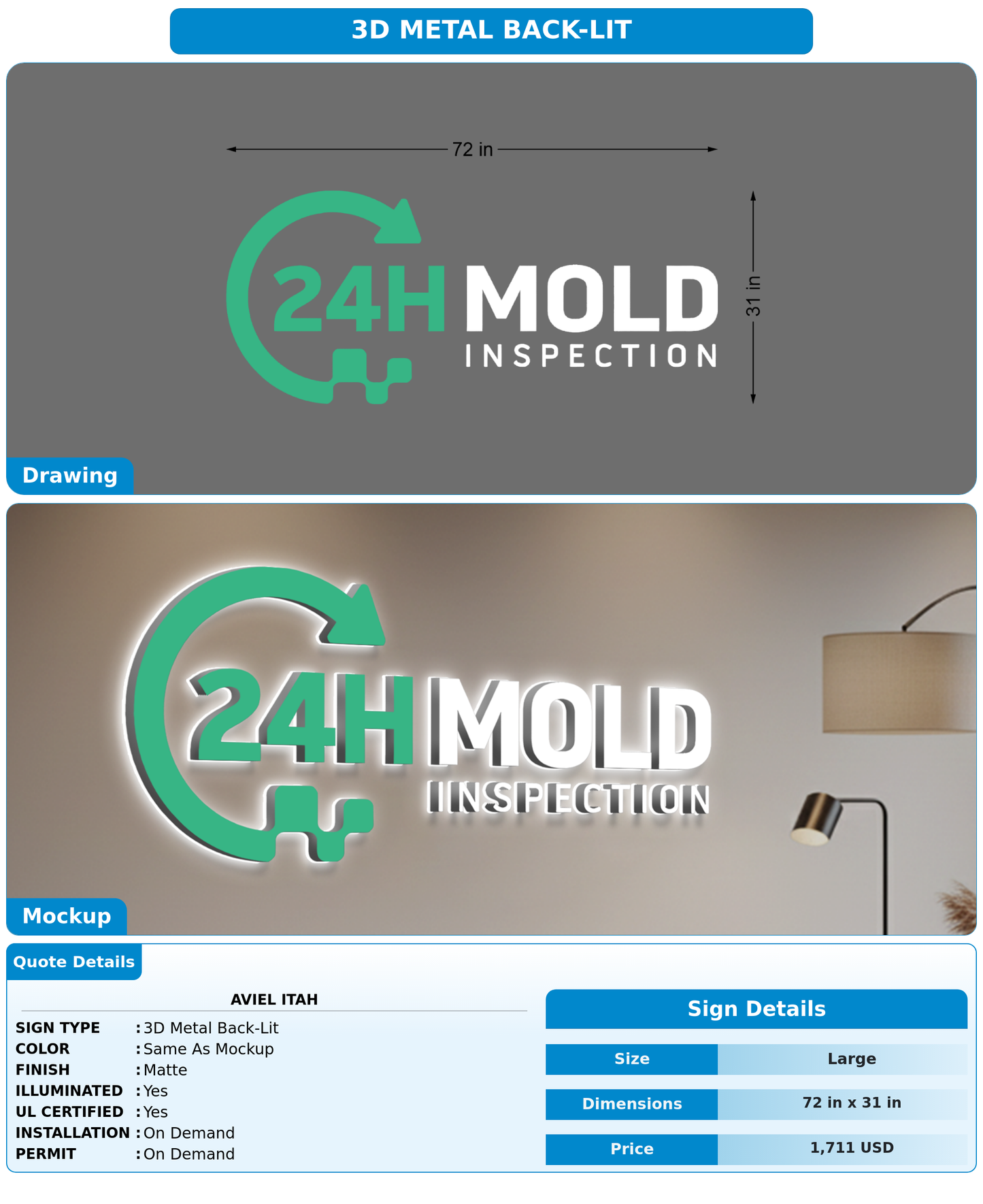 CUSTOM MOCKUP SIGN FOR Aviel itah