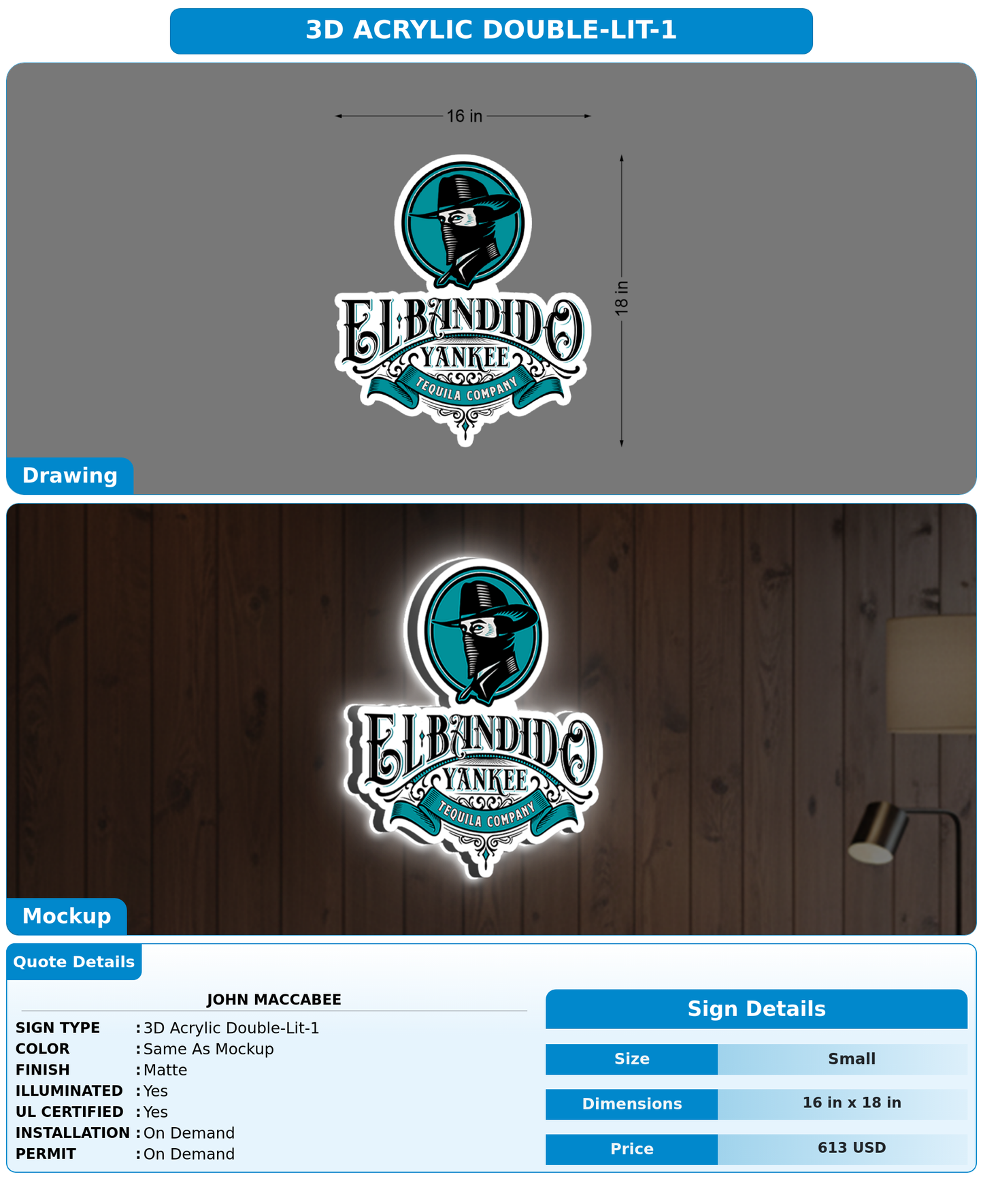 CUSTOM MOCKUP SIGN FOR john maccabee