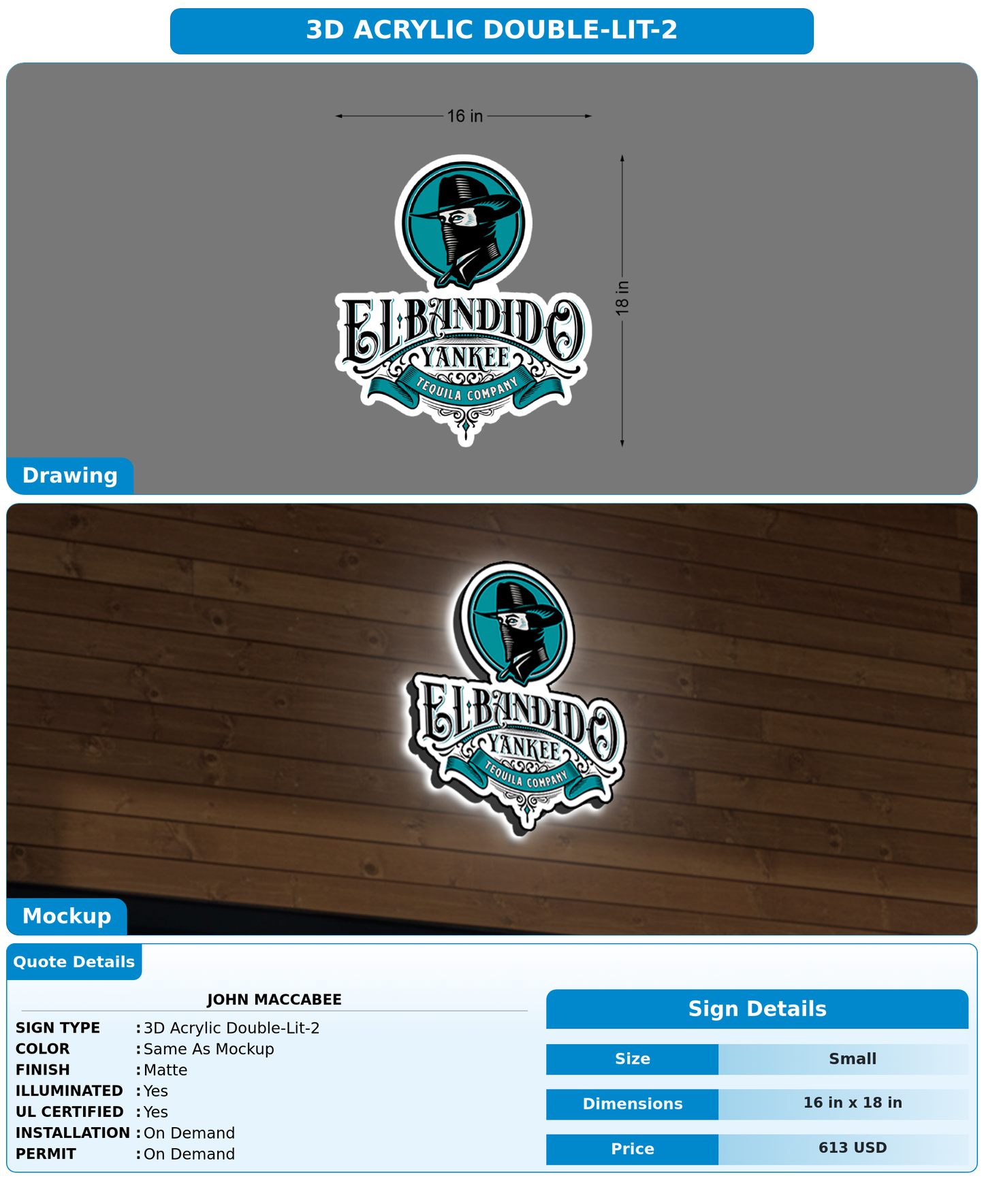 CUSTOM MOCKUP SIGN FOR john maccabee