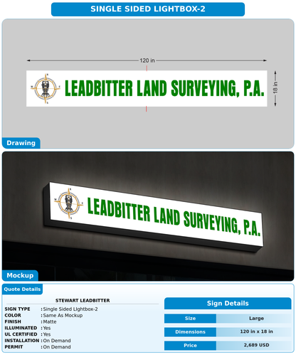 CUSTOM MOCKUP SIGN FOR STEWART LEADBITTER