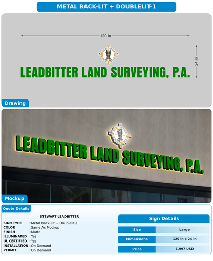 CUSTOM MOCKUP SIGN FOR STEWART LEADBITTER