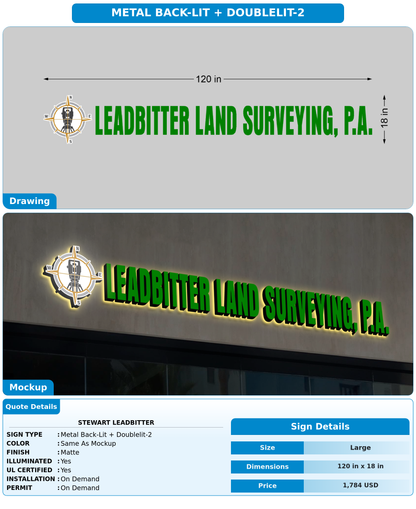CUSTOM MOCKUP SIGN FOR STEWART LEADBITTER