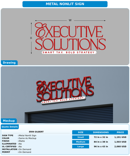 CUSTOM MOCKUP SIGN FOR Erin Gilbert