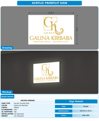 CUSTOM MOCKUP SIGN FOR Halyna Kirbaba