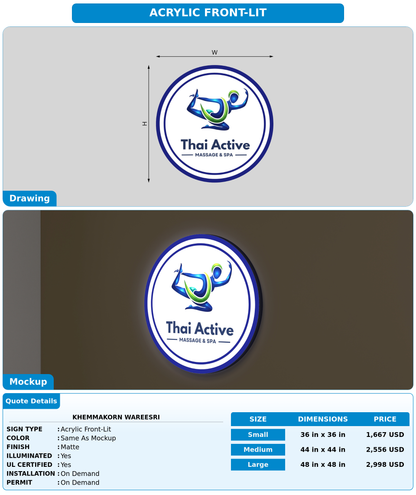 CUSTOM MOCKUP SIGN FOR Khemmakorn Wareesri