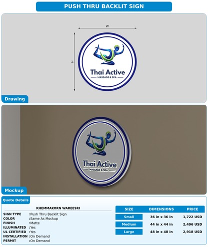 CUSTOM MOCKUP SIGN FOR Khemmakorn Wareesri