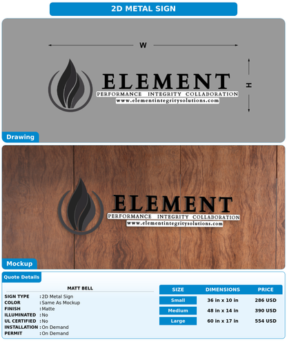 CUSTOM MOCKUP SIGN FOR Matt Bell