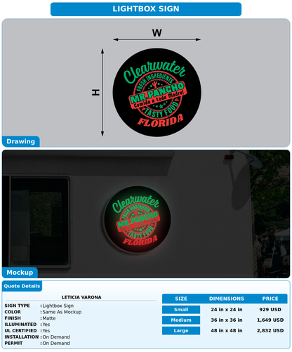 CUSTOM MOCKUP SIGN FOR Leticia varona