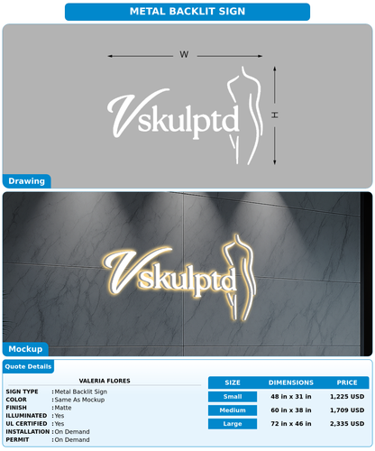 CUSTOM MOCKUP SIGN FOR Valeria Flores
