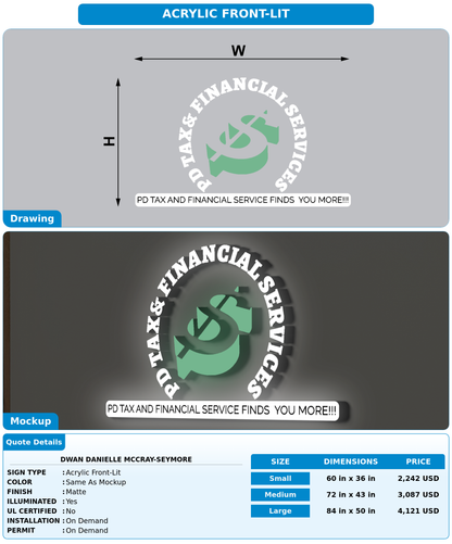 CUSTOM MOCKUP SIGN FOR Dwan Danielle McCray-Seymore