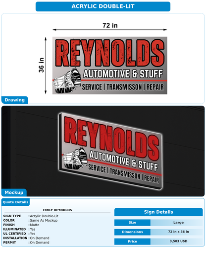 CUSTOM MOCKUP SIGN FOR Emily Reynolds