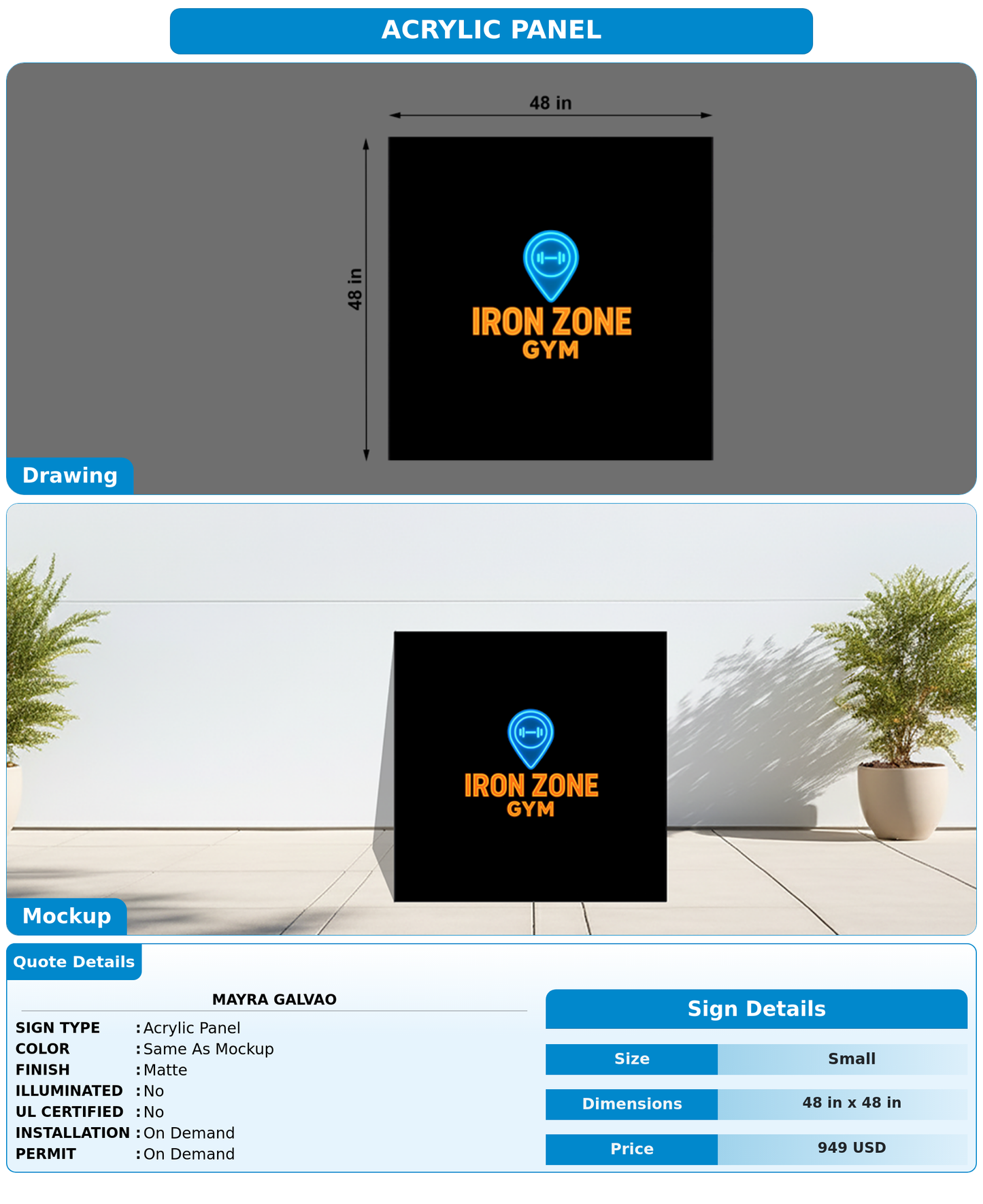 CUSTOM MOCKUP SIGN FOR Mayra Galvao
