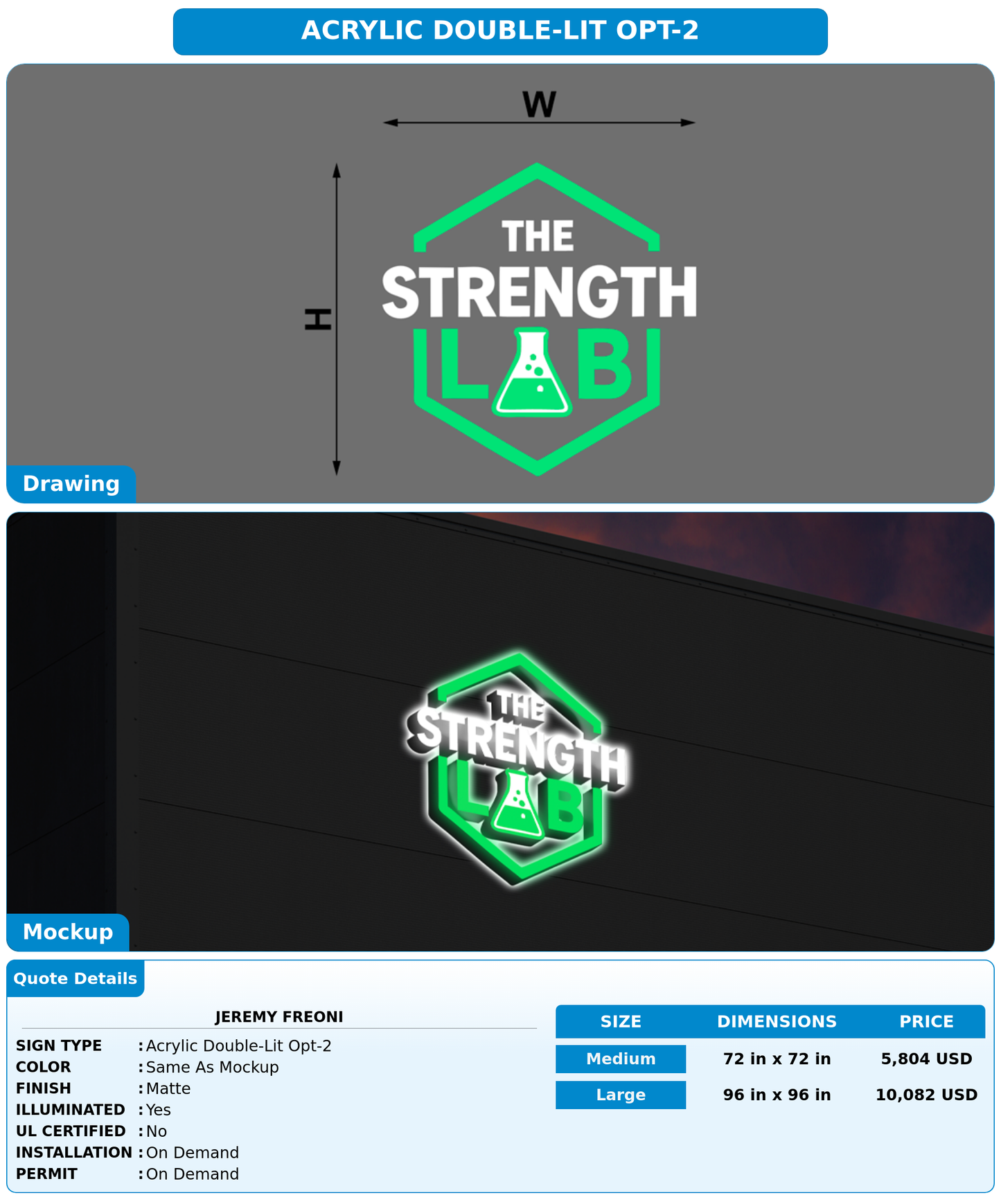 CUSTOM MOCKUP SIGN FOR Jeremy Freoni