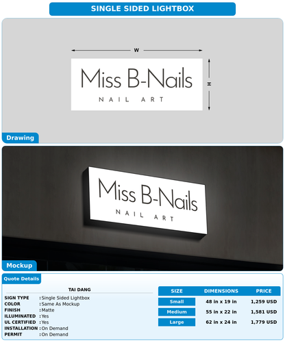 CUSTOM MOCKUP SIGN FOR Tai Dang