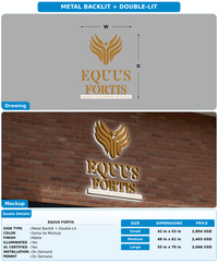 CUSTOM MOCKUP SIGN FOR EQUUS FORTIS