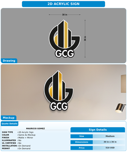 CUSTOM MOCKUP SIGN FOR Mauricio Gomez
