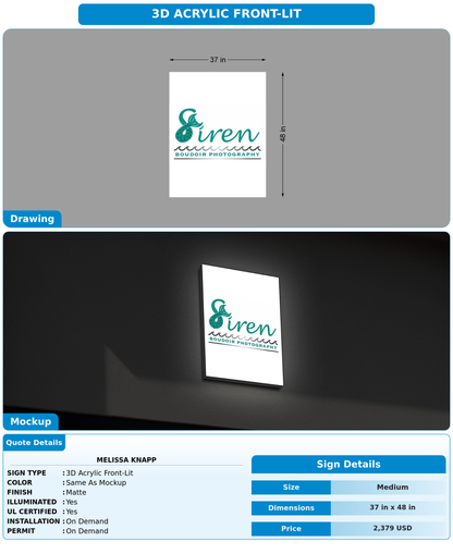 CUSTOM MOCKUP SIGN FOR Melissa Knapp