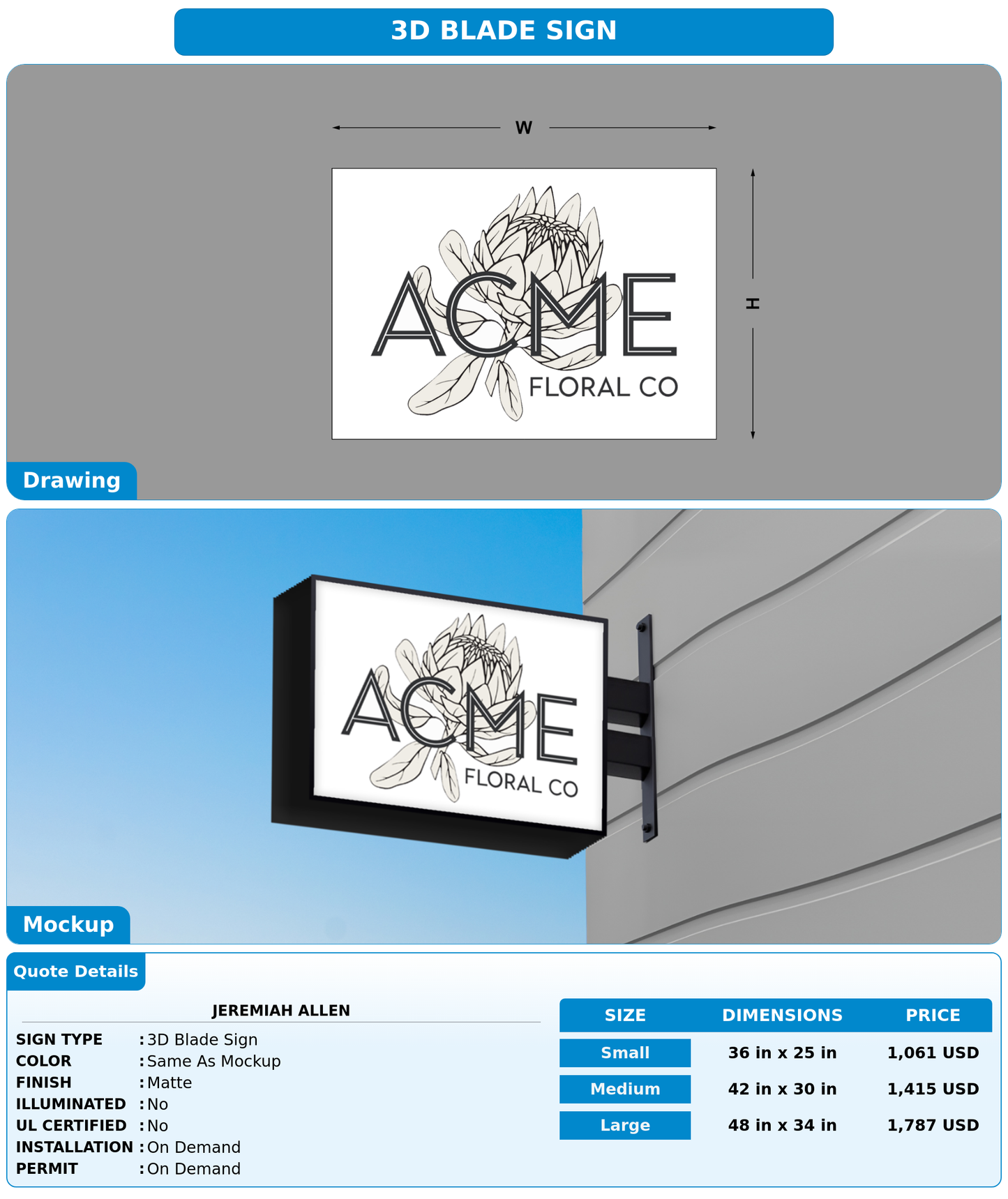 CUSTOM MOCKUP SIGN FOR Jeremiah Allen
