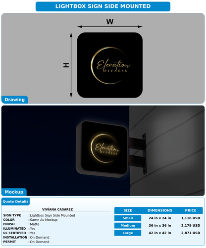 CUSTOM MOCKUP SIGN FOR Vivíana Casarez