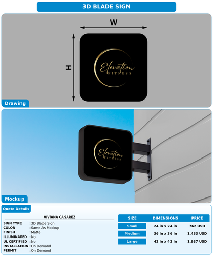 CUSTOM MOCKUP SIGN FOR Vivíana Casarez