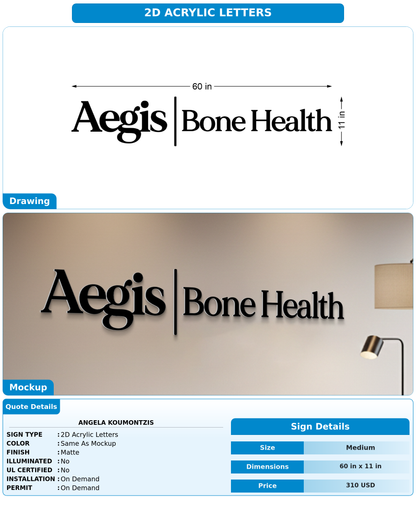 CUSTOM MOCKUP SIGN FOR Angela Koumontzis