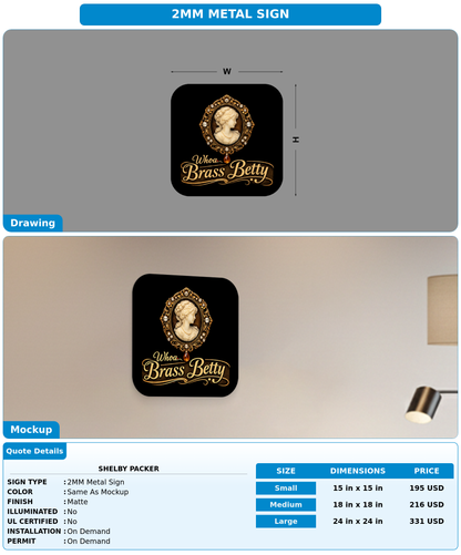 CUSTOM MOCKUP SIGN FOR Shelby Packer
