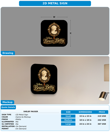 CUSTOM MOCKUP SIGN FOR Shelby Packer