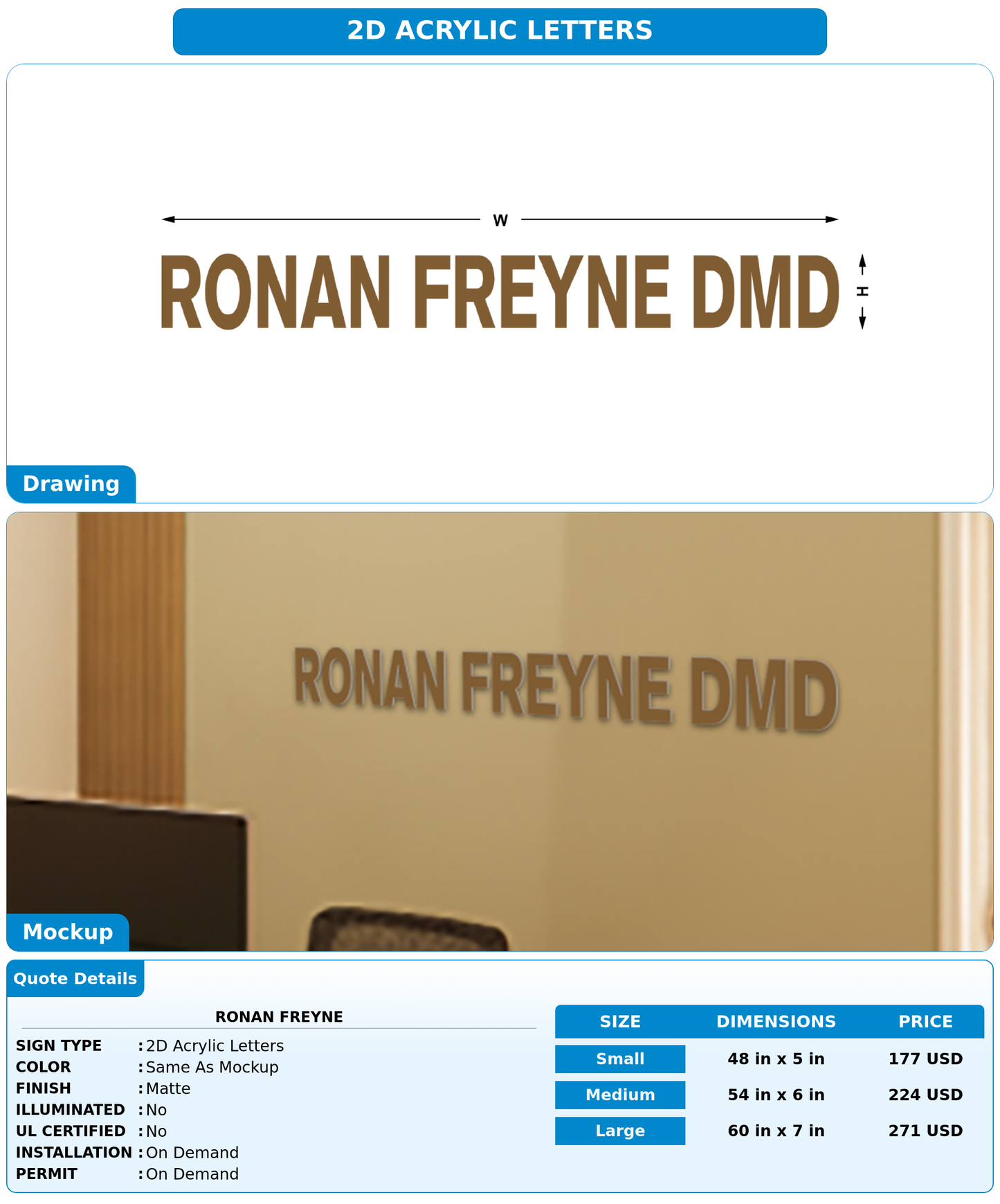 CUSTOM MOCKUP SIGN FOR Ronan Freyne