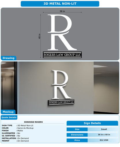CUSTOM MOCKUP SIGN FOR Donovan Rogers